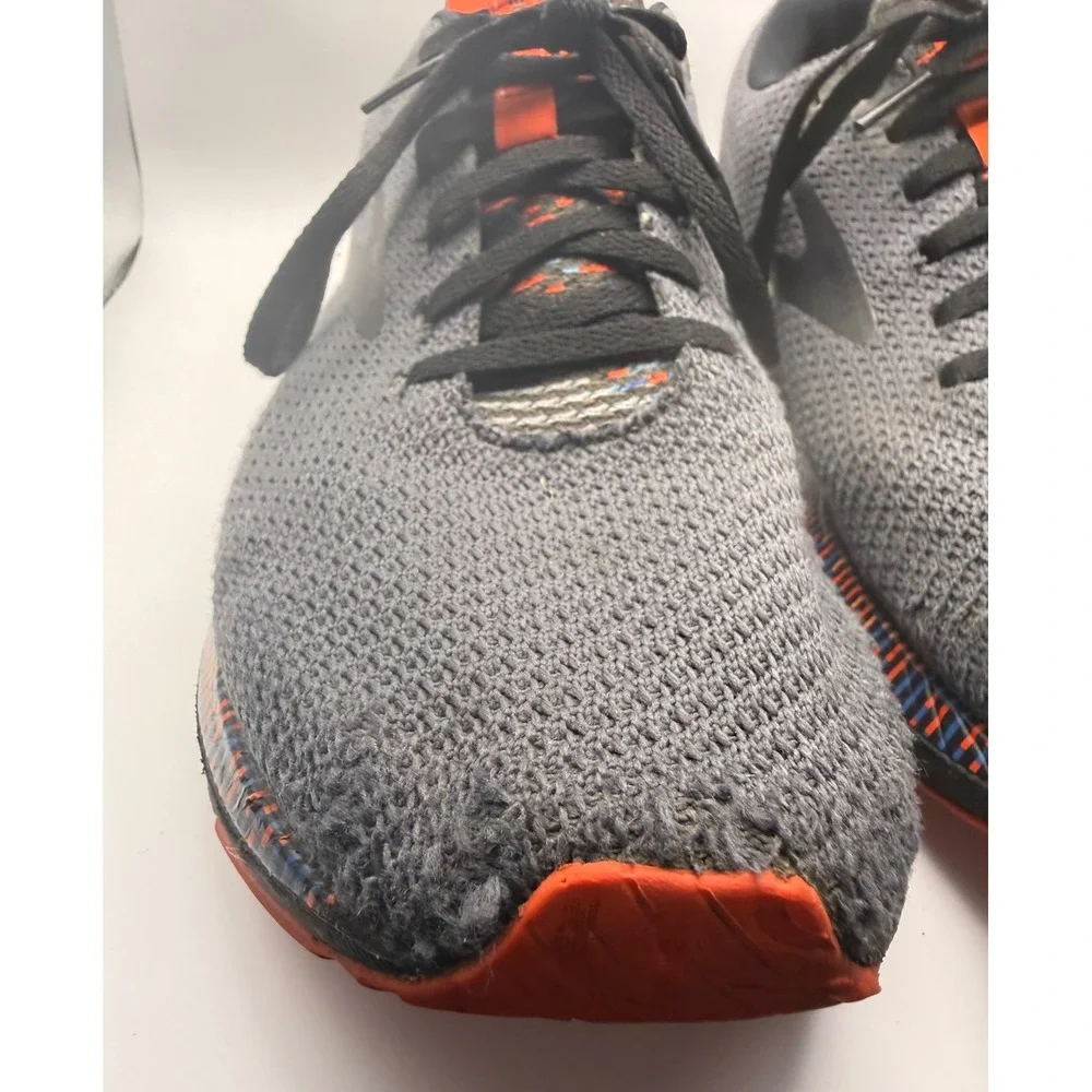 Brooks Revel 5 Running Shoes Mens 9.5 Grey Orange Good 1103741D052 Knit